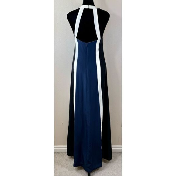 Jay Godfrey 'Simons' Paneled 100% Silk Maxi Lined Evening Dress Women's Size 4 - Picture 4 of 10
